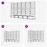 Dārza Pods Ar Trellis 5 Gab. Balts 120X120X125.5 Cm Vidaxl