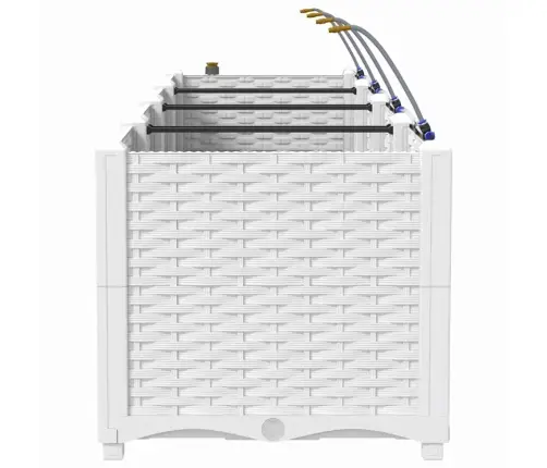 Dārza Podi 1 Gb Balts 160 X 40 X 37.5 Cm Plastmasa Vidaxl