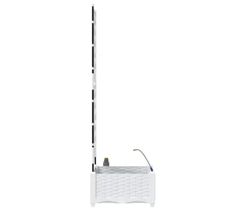 Dārza Podi 1 Gb Režģa Raksts Ar Uzglabāšanu Balts 40 X 40 X 126 Cm Plastmasa Vidaxl