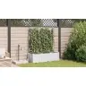 Dārza Podi 1 Gb Režģa Raksts Balts 120 X 40 X 142 Cm Plastmasa Vidaxl