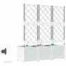 Dārza Podi 1 Gb Režģa Raksts Balts 120 X 40 X 142 Cm Plastmasa Vidaxl