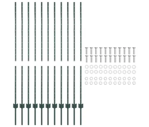 Žoga Āķis 11 Pcs Zaļa 140 Cm Tērauds Vidaxl