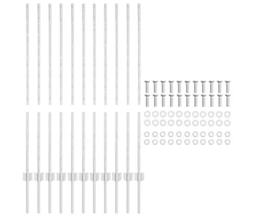 Aiapost 11 Pcs Hõbedane 120 Cm Teras