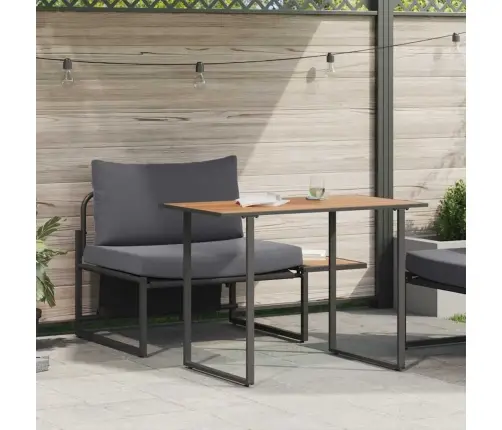2 Gabalu Dārza Ēdamgalds Ar Vienvietīgu Sēdekli Un Antracīta Spilveniem Vidaxl
