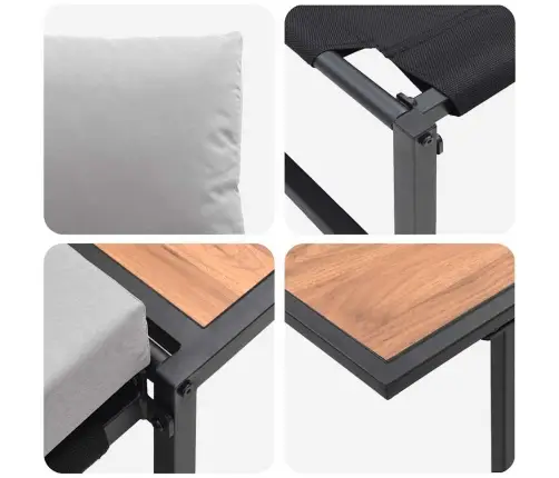 Lauko Plieniniai Sėdimieji 2 Pcs Šviesiai Pilka Plienas