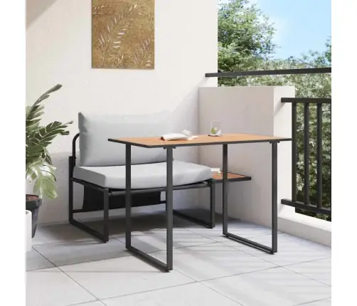 Lauko Plieniniai Sėdimieji 2 Pcs Šviesiai Pilka Plienas