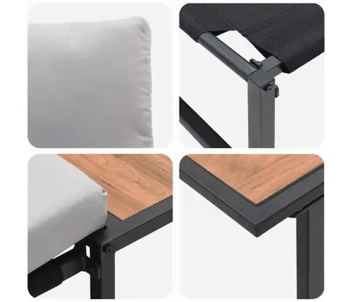 2 Daļu Dārza Dīvānu Komplekts Vienvietīgs Ar Gaiši Pelēkiem Spilveniem Vidaxl