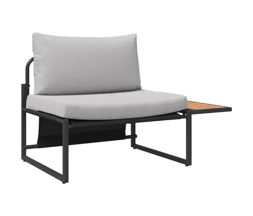 2 Daļu Dārza Dīvānu Komplekts Vienvietīgs Ar Gaiši Pelēkiem Spilveniem Vidaxl