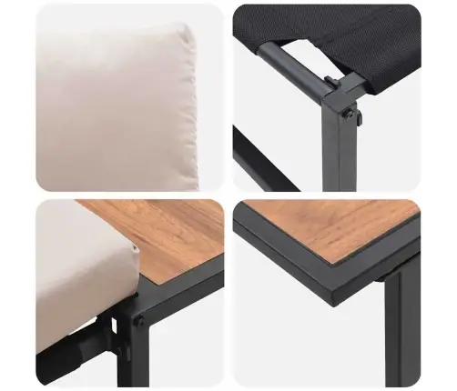 2 Gabalu Dārza Dīvāna Komplekts Vienvietīgs Ar Pelēkbrūnu Spilvenu Vidaxl