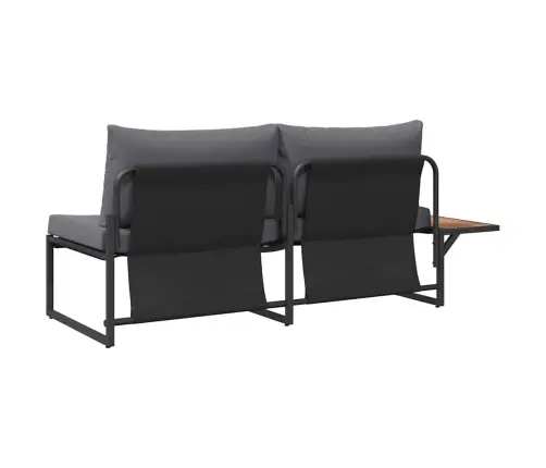 2-Vietīgs Dārza Dīvāns Ar Antracīta Spilveniem Vidaxl