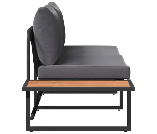 2-Vietīgs Dārza Dīvāns Ar Antracīta Spilveniem Vidaxl