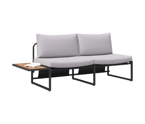 2-Sēdošais Dīvāns Ar Gaiši Pelēkiem Spilveniem Vidaxl