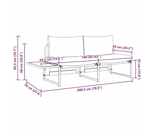 2-Sēdošais Dīvāns Ar Gaiši Pelēkiem Spilveniem Vidaxl