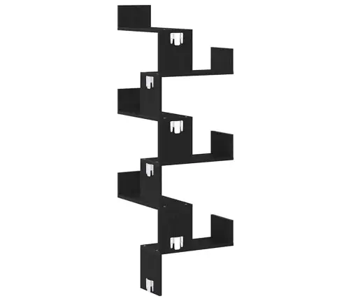 Nurgariiul Riiuliga Must Tamm 45 X 45 X 147 Cm Tehispuit