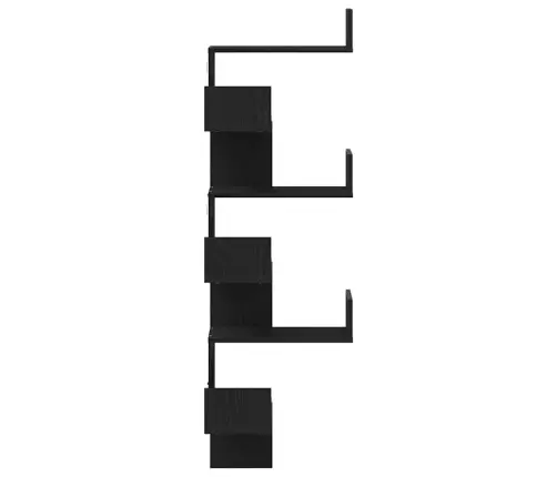 Nurgariiul Riiuliga Must Tamm 45 X 45 X 147 Cm Tehispuit