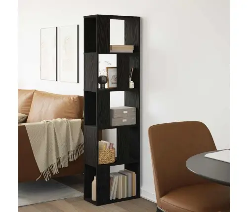 Grāmatu Plaukts Melns Ozols 45 X 23.5 X 162.5 Cm Vidaxl