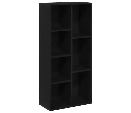 Grāmatu Plaukts Melns Ozols 50 X 25 X 105 Cm Inženierijas Koks Vidaxl