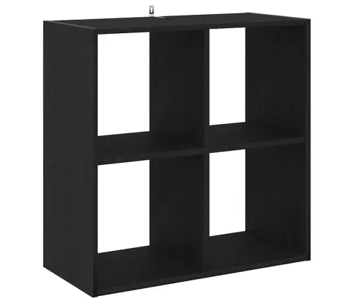 Knygų Lentyna Juoda Ąžuolo 68.5 X 32 X 68.5 Cm Apdirbta Mediena