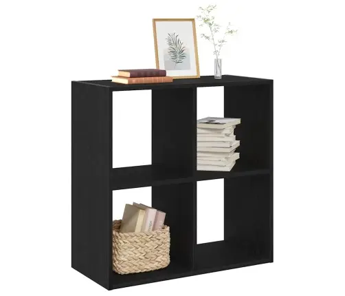 Knygų Lentyna Juoda Ąžuolo 68.5 X 32 X 68.5 Cm Apdirbta Mediena