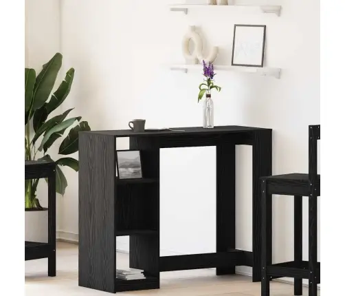 Baro Stalas Juodas Ąžuolas 124 X 46 X 103.5 Cm Apdirbta Mediena