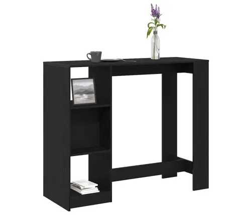 Baro Stalas Juodas Ąžuolas 124 X 46 X 103.5 Cm Apdirbta Mediena