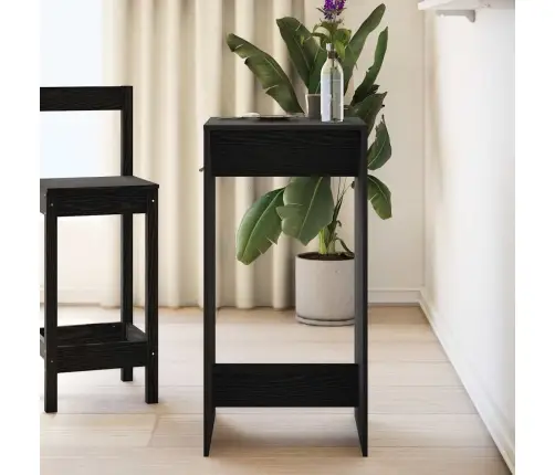 Baro Stalas Juodas Ąžuolas 51 X 50 X 103,5 Cm Apdirbta Mediena