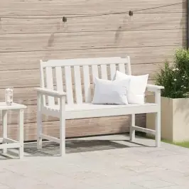 Dārza Sols Ar Spilvenu Balts 120 X 59 X 88Cm Hdpe Vidaxl