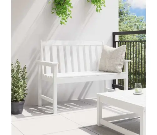 Dārza Sols Ar Spilvenu Balts 120 X 59 X 88Cm Hdpe Vidaxl