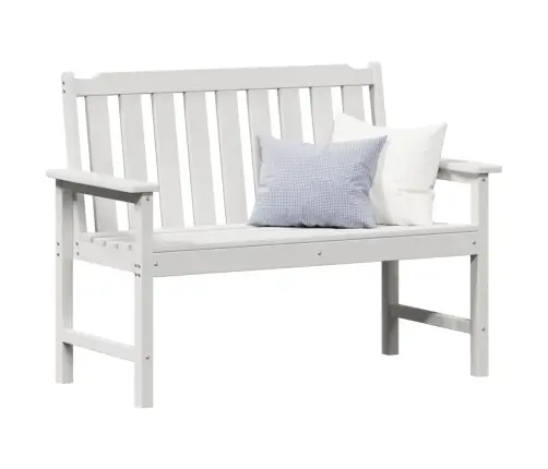 Dārza Sols Ar Spilvenu Balts 120 X 59 X 88Cm Hdpe Vidaxl