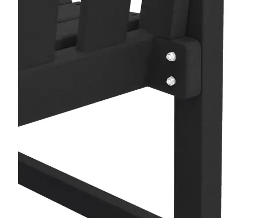 Dārza Sols Ar Spilvenu Melna 120 X 59 X 88Cm Hdpe Vidaxl