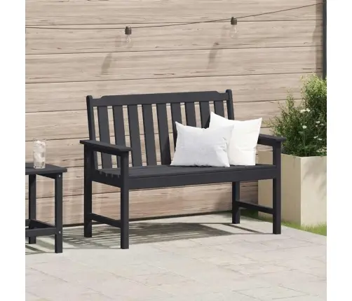 Dārza Sols Ar Spilvenu Melna 120 X 59 X 88Cm Hdpe Vidaxl