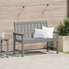 Dārza Sols Ar Spilvenu Gaiši Pelēks 120 X 59 X 88Cm Hdpe Vidaxl