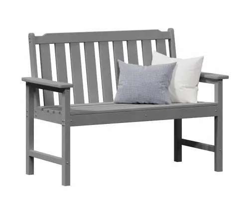 Dārza Sols Ar Spilvenu Gaiši Pelēks 120 X 59 X 88Cm Hdpe Vidaxl