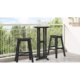 Bāra Galds Melna 55 X 55 X 107 Cm Hdpe Vidaxl
