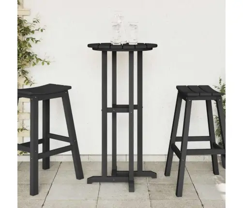 Bāra Galds Melna 55 X 55 X 107 Cm Hdpe Vidaxl Bāra Galds Melna 55 X 55 X 107 Cm Hdpe Vidaxl