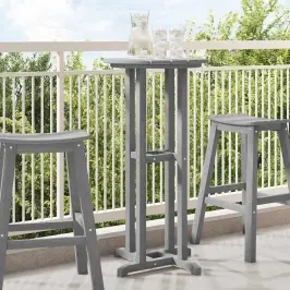 Bāra Galds Gaiši Pelēka 55 X 55 X 107 Cm Hdpe Vidaxl