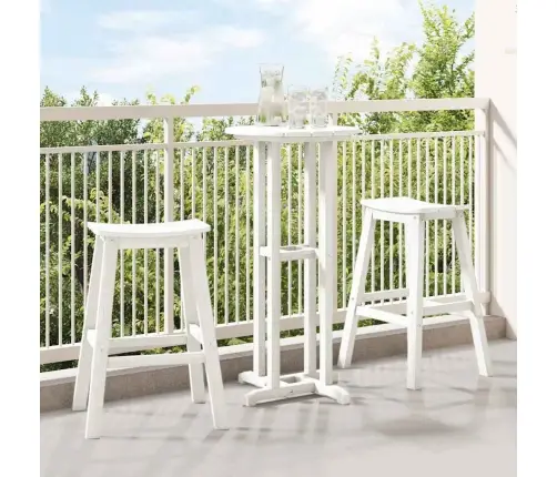 Bāra Krēsls 2 Pcs Balts 52 X 43 X 73.5Cm Hdpe Vidaxl