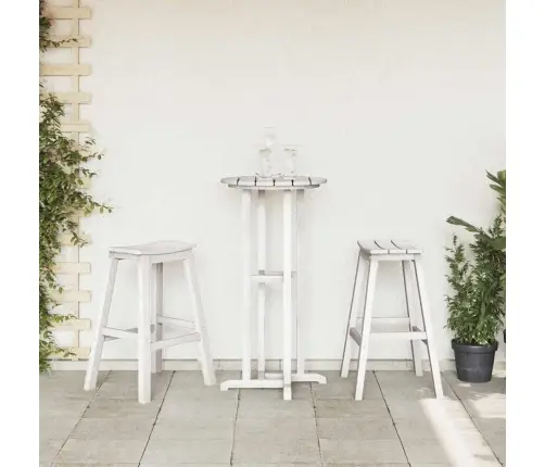 Bāra Krēsls 2 Pcs Balts 52 X 43 X 73.5Cm Hdpe Vidaxl