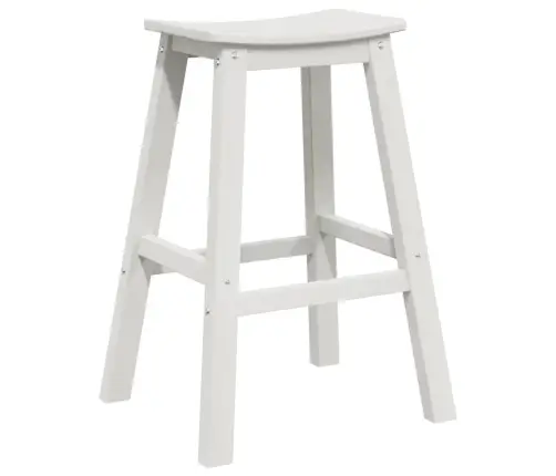 Bāra Krēsls 2 Pcs Balts 52 X 43 X 73.5Cm Hdpe Vidaxl