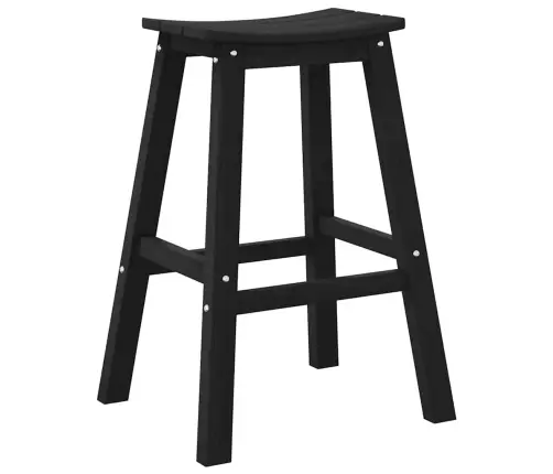 Bāra Krēsls 2 Pcs Melna 52 X 43 X 73.5Cm Hdpe Vidaxl