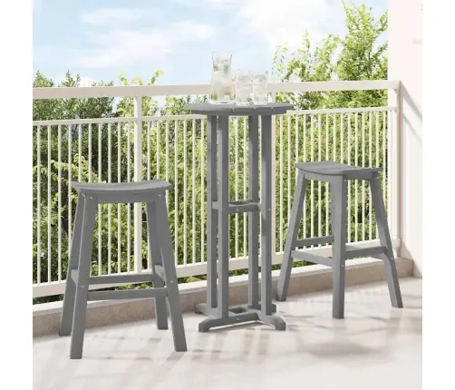 Bāra Krēsls 2 Pcs Gaiši Pelēks 52 X 43 X 73.5Cm Hdpe Vidaxl