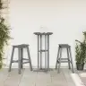 Bāra Krēsls 2 Pcs Gaiši Pelēks 52 X 43 X 73.5Cm Hdpe Vidaxl