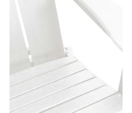 Saliekamais Adirondack Krēsls Balts 74.5 X 80.5 X 90Cm Hdpe Vidaxl