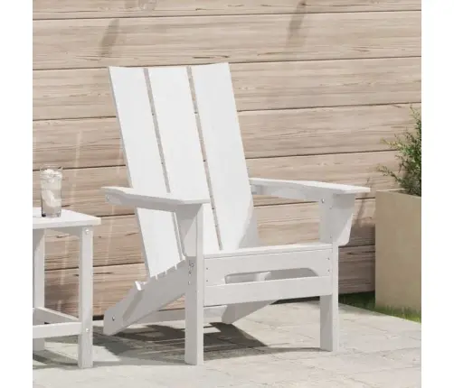 Saliekamais Adirondack Krēsls Balts 74.5 X 80.5 X 90Cm Hdpe Vidaxl