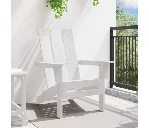 Saliekamais Adirondack Krēsls Balts 74.5 X 80.5 X 90Cm Hdpe Vidaxl