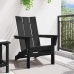 Saliekamais Adirondack Krēsls Melna 74.5 X 80.5 X 90Cm Hdpe Vidaxl
