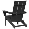 Saliekamais Adirondack Krēsls Melna 74.5 X 80.5 X 90Cm Hdpe Vidaxl