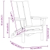 Saliekamais Adirondack Krēsls Melna 74.5 X 80.5 X 90Cm Hdpe Vidaxl