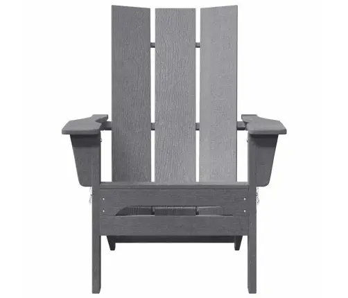 Saliekamais Adirondack Krēsls Gaiši Pelēks 74.5 X 80.5 X 90Cm Vidaxl