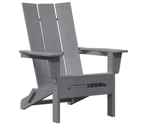 Saliekamais Adirondack Krēsls Gaiši Pelēks 74.5 X 80.5 X 90Cm Vidaxl